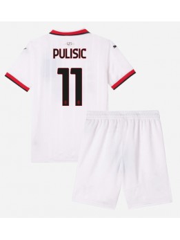 AC Milan Christian Pulisic #11 Auswärts Trikotsatz für Kinder 2024-25 Kurzarm (+ Kurze Hosen)